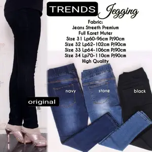 PROMO TikTok-celana jeans wanita-jeans wanita pinggang karet-celana jeans wanita pinggang karet kekinian-celana wanita jumbo