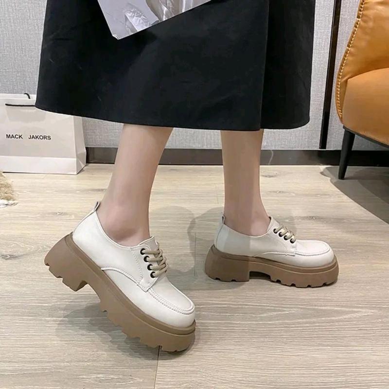 Giày Oxford bốt đốc nữ Ulzzang đế nâu 5cm trẻ trung năng động Shoes CHEMSTORE 3