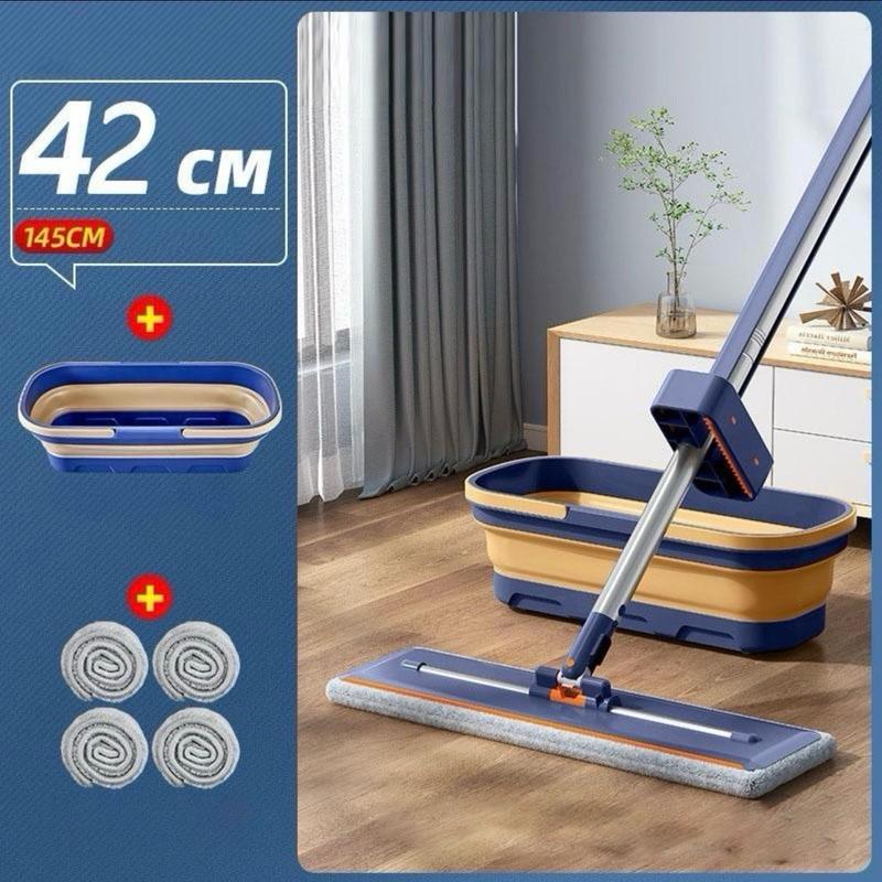 Cây chổi lau nhà tự vắt đa năng 3in1, xoay 360 độ, nhỏ gọn, ( +1 THÙNG VẮT +1 CÂY LAU +4 BÔNG LAU)