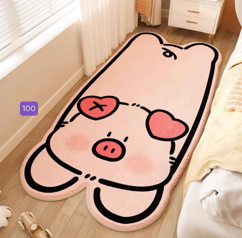 Thảm Lông Mịn Kích Thước 50x1m2 Trải Chân Giường Decor Phòng Ngủ Dễ Thương