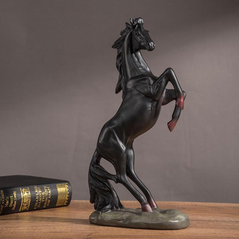 Horse Statue,  1 Count  European Style Resin Horse Ornament, Home Decor for Living Room & Office, Perfect Housewarming Gift 2