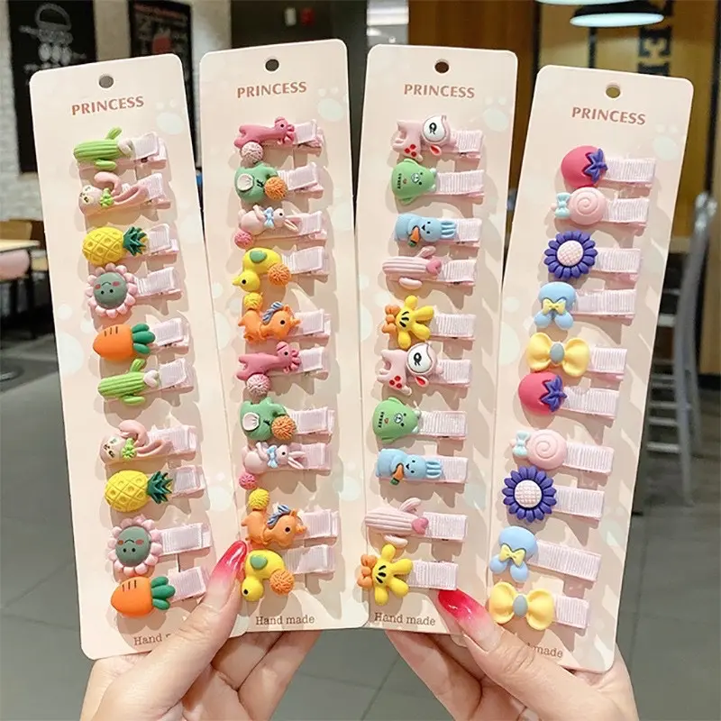 10PCS !JEPIT RAMBUT ANAK KOREA MOTIF KARTUN SET / 10PCS SET JEPIT RAMBUT ANAK LUCU / JEPITAN RAMBUT ANAK MOTIF KARAKTER KARTUN / JEPITAN RAMBUT ANAK STYLE KOREA 0