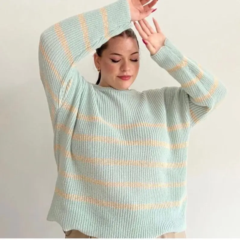Jemma knite sweater Wanita oversize pakaian rajut Atasan Big size 2
