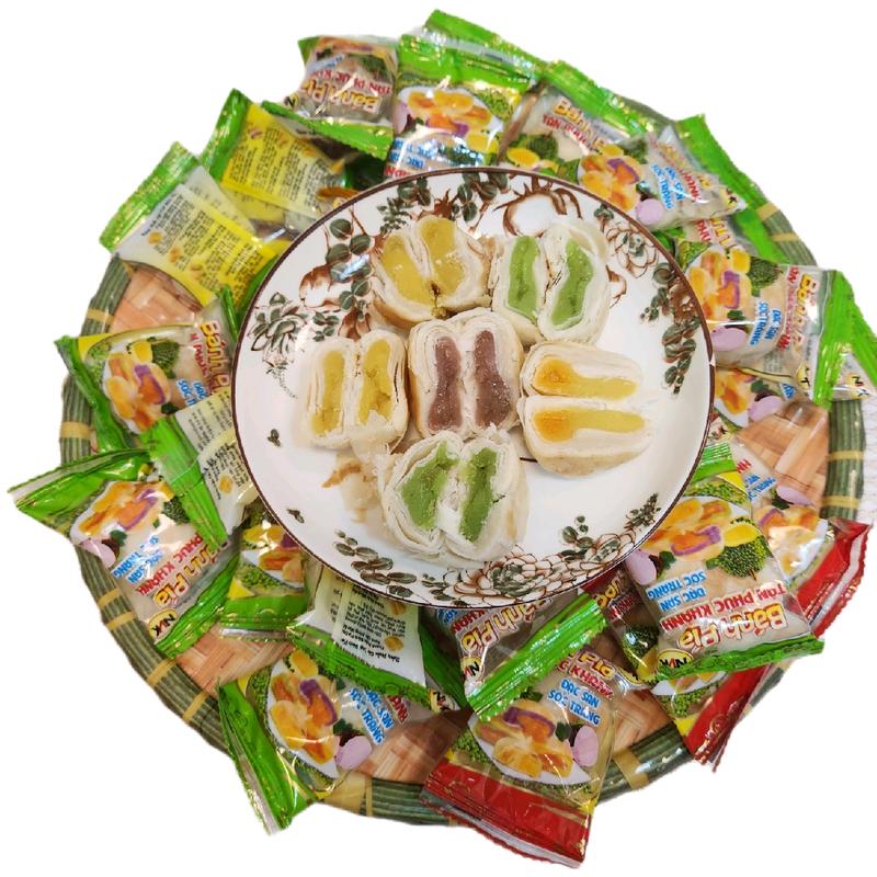 1kg bánh pía mini Tân Phúc khánh mix 4 vị đậu xanh,khoai môn,lá dứa,kim sa đặc sản Sóc Trăng  Ăn Vặt Food 
