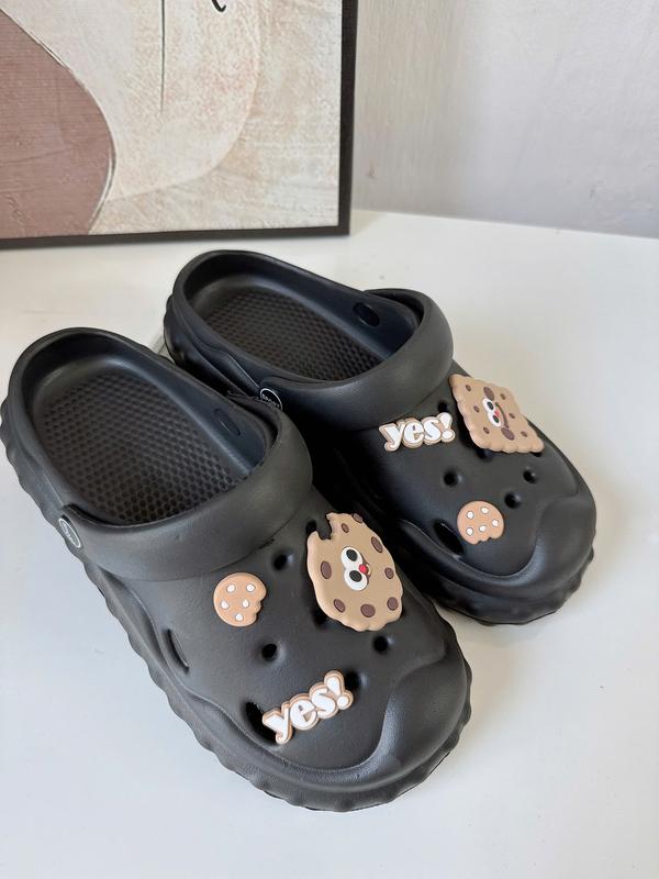  LA049  Tặng bộ bánh quy  Dép Sục Nam Nữ Kiểu Dáng Basic Dép Đế Mềm Chống Trơn Trượt Sandal Đế Bằng Cao Su Quai Hậu 