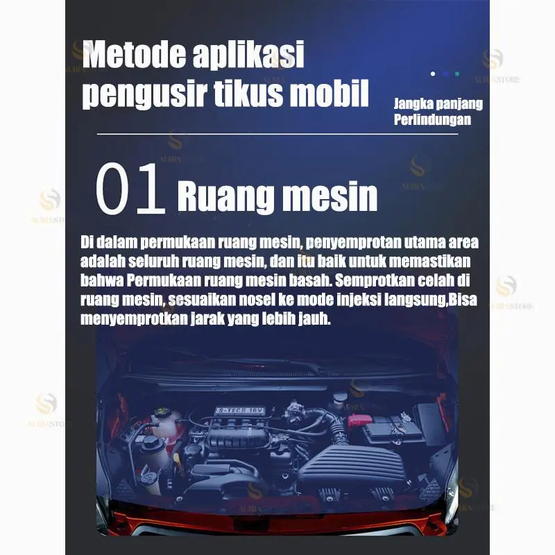 Pengusir Tikus Rumah Dapat Digunakan Di Mobil Dan Rumah Aman Dan Tidak Beracun Rat Repellent Cairan Anti Tikus Mobil Efektif mengusir tikus kecoa semut nyamuk dan laba-laba Semprotan Pengusir 6