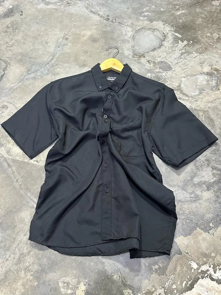 kemeja polos mens lengan pendek baju katun Casual Santai