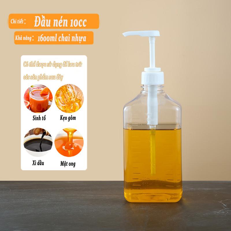 1600ML Bình Bơm Đựng Xịt Siro Bằng Nhựa Cao Cấp Bình bơm đường Có Vòi Pump Định Lượng