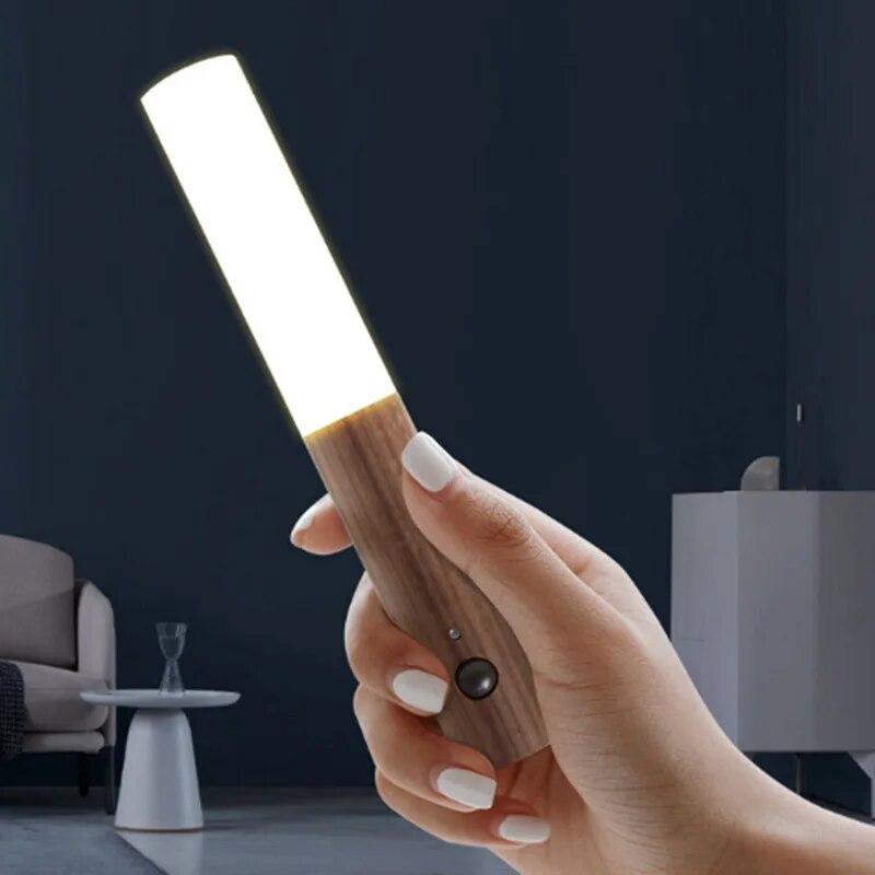 Motion Sensor Wall Light Indoor Led Magnetic Portable Lamp Charge Hallway Bedroom Wardrobe Table Stairwell Cabinet Night Light 2