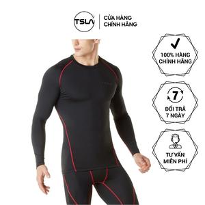 Áo thể thao combat nam dài tay TSLA chất thun form ôm body co giãn giữ nhiệt bóng đá bóng rổ gym work TSB2016 Tập Gym Sport