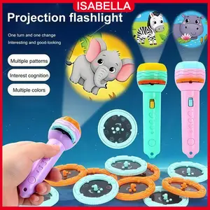 ISABELLA Mainan Anak Fun Proyektor Kartun Senter Proyektor Gambar Karakter Mainan Edukasi Untuk Anak