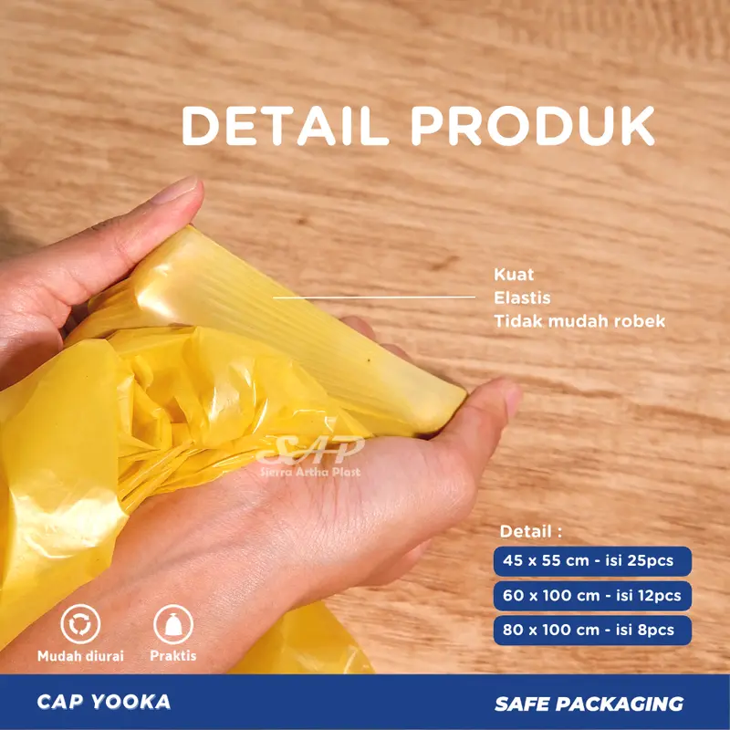 Kantong Sampah KUNING | Trashbag Kuning Medis | Plastik Limbah Rumah sakit Uk. 45x100|60x100|80x100 2