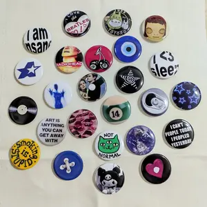 Dhira  44 DA 44 Y2K PIN BUTTON GLOSSY | bag accessories y2k core bros | 44mm | aesthetic