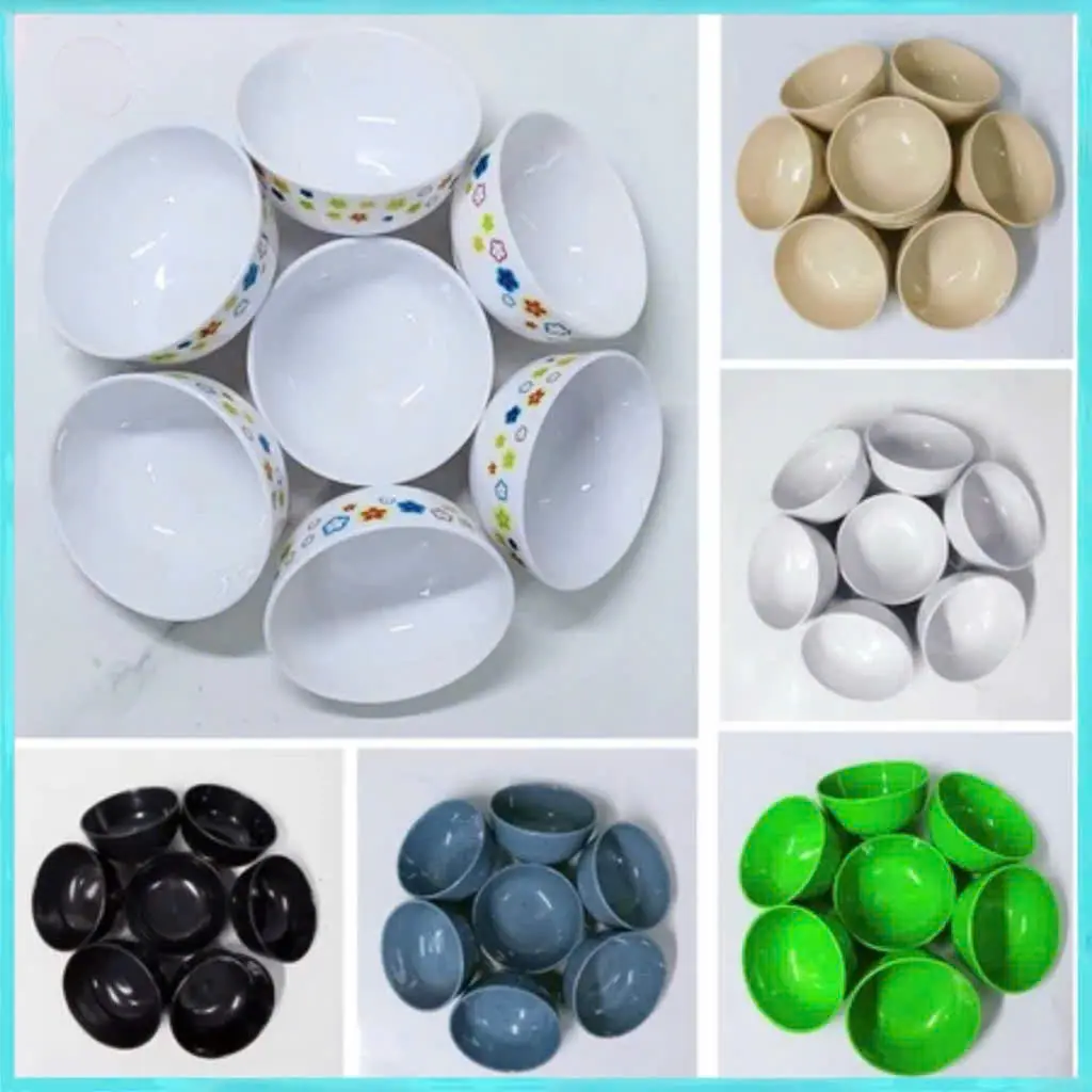 [ Kho sỉ] Combo 10 Chén ăn cơm nhựa melamine nhiều màu không vỡ loại tốt - - Phương Trang