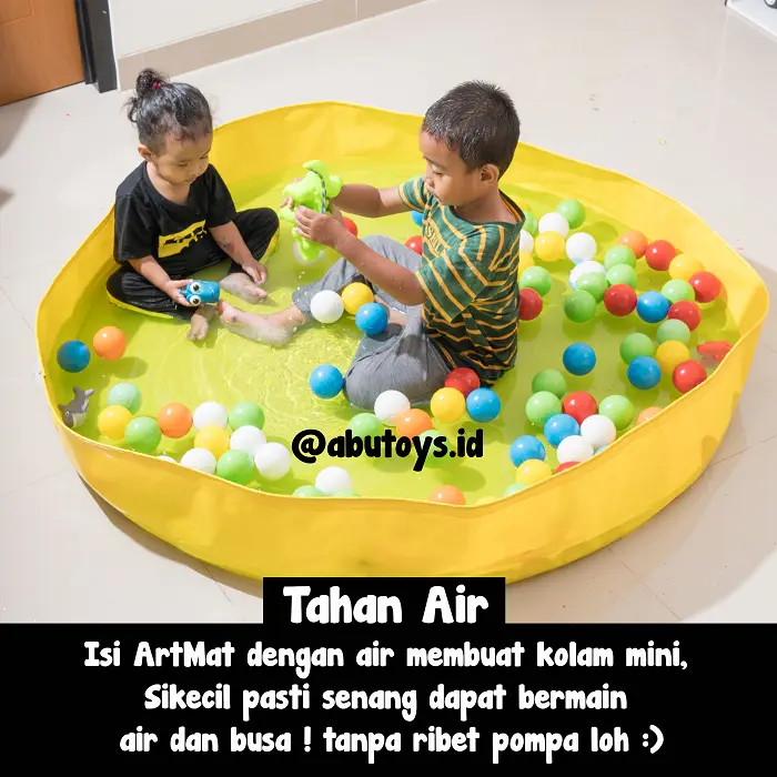 playmat abu art mat sensory play anti air kolam anak alas main waterproof playmate bayi karpet pvc COD 7