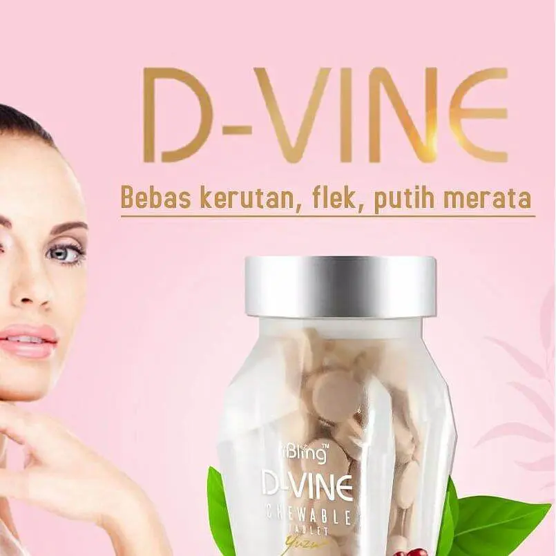 D-Vine Collagen Original Asli Pemutih Kulit 20 Butir Original Bpom.