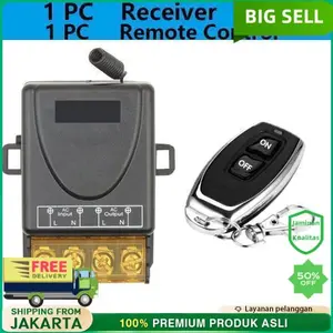 【Stok Lokal Ready】 Relay Switch AC 220 1CH Remote Control Saklar on off /Sakelar Kontrol Jarak Jauh Nirkabel RF 433Mhz 30A 12V Kontrol Sakelar Jarak Jauh ON /OFF