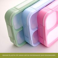 Gambar Yooyee 578 Kotak Makan Anti Nyampur 4sekat bento plastik Sendok Kitchenware - Biru dari Yooyee Indonesia_NEW Kota Administrasi Jakarta Barat 2 Tokopedia