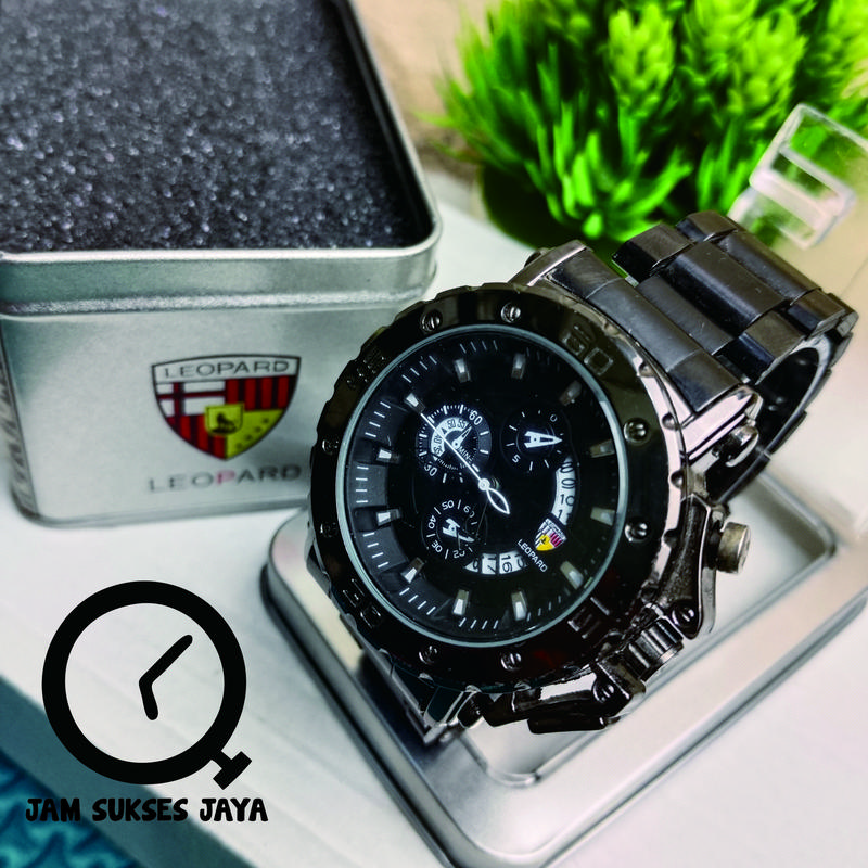 [JSJ] Jam Tangan Pria Original Leopard 8031/Jam Tangan Stainlesstel/Jam Tangan Anti Air 0