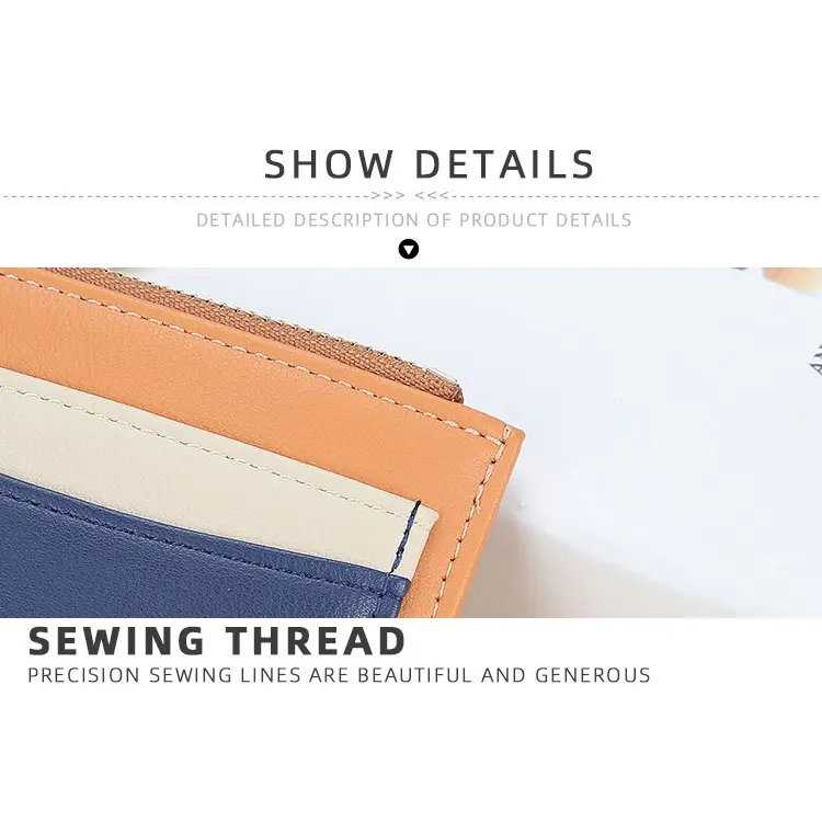 Ví bóp mini Nhiều Ngăn Baellerry Wallet có ngăn để thẻ, khóa zip rất tiện làm móc chìa khóa xe hơi, xe máy - K9120 3