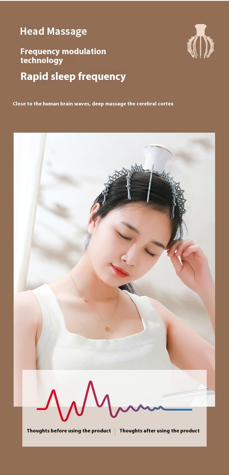 Product Introduction of Electric Head Massager Octopus Household Smart Head Therapy Machine Head Massage Instrument 14