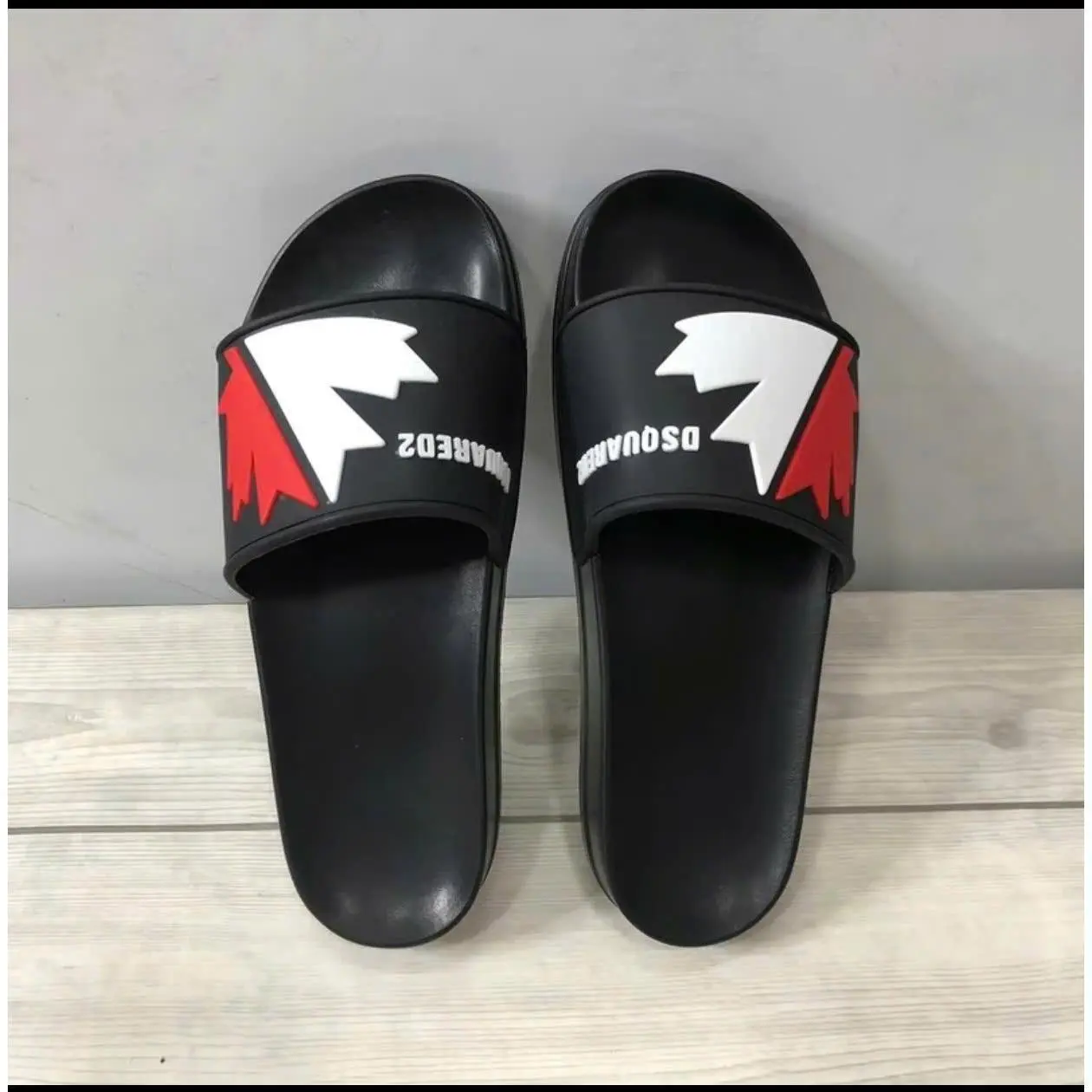 Dép Lá phong quai hồng, trắng đỏ siêu hot quai ngang chống nước đế đúc nguyên khối - Slipper, DéP - Nam no1 top trend đỉnh nóc kịch trần