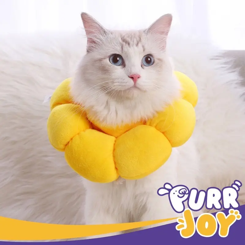 PURRJOY Cone Corong Pelindung Luka Kucing Anti-licking Collar Pet Recovery Collar Cat
