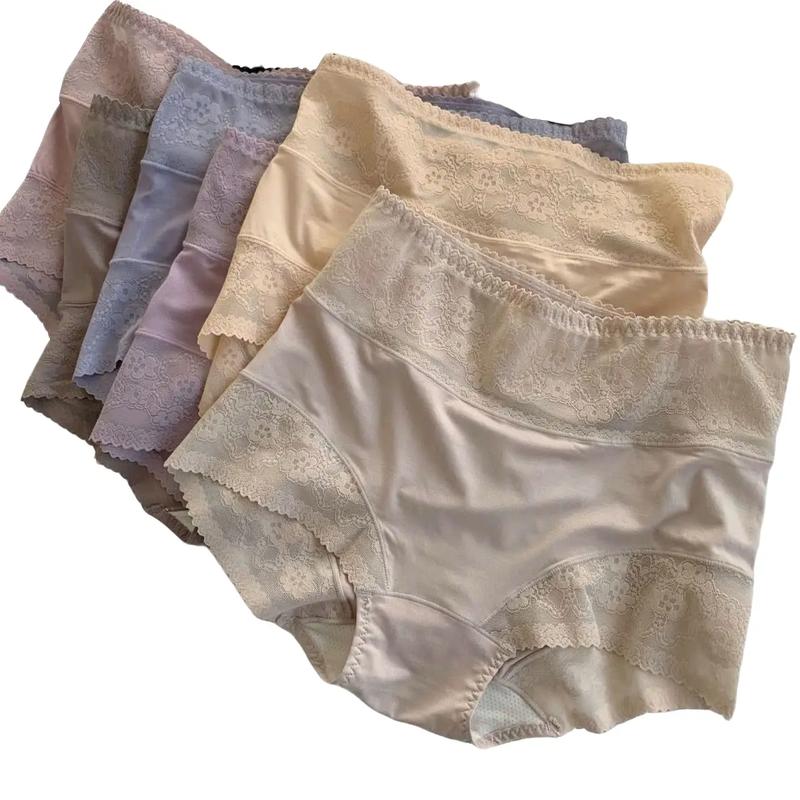 Combo 3 quần lót nữ cạp cao gen bụng định hình chất vải cotton cao cấp, lưng cao, thoáng mát, 1140 quần chip - Women Thun