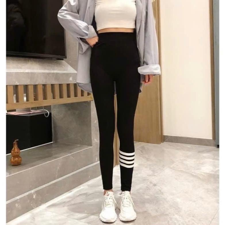 Quần nỉ lót lông_quần legging mùa đông siêu ấm lưng cạp cao giữ nhiệt leggin ôm bó vải dày dặn Nữ Lưng Cao