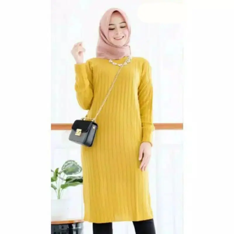 JIHAN DRESS TUNIK RAJUT | Atasan Tunik Wanita | Baju Tunik Rajut | Tunik Kekinian 5