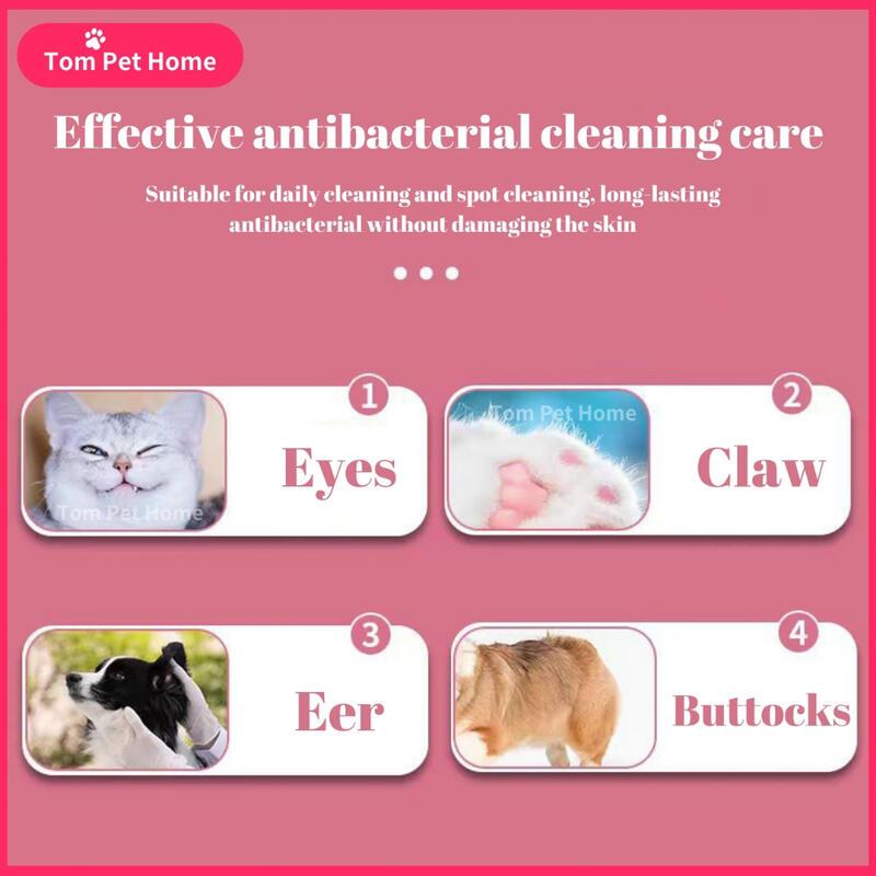 Khăn lau thú cưng khử mùi, Bioe, cho chó và mèo, vệ sinh, khăn giấy ướt, có thể được sử dụng cho chó và mèo 7