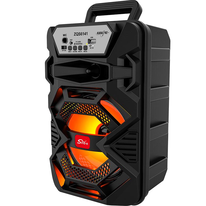 [CÓ KÈM MIC] Loa Bluetooth ZQS-6141 Loa hát karaoke, nghe nhạc, Công suất lớn, Âm thanh sống động, Thiết kế tiện lợi