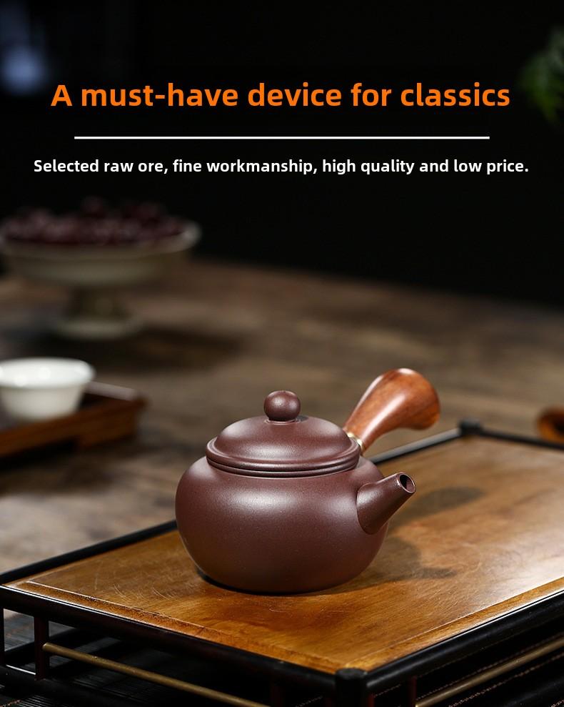 Product Introduction of # Purple Clay Pot# [Lifetime Fidelity] Yixing Purple Clay Pot Pure Handmade Famous Authentic Tea Brewing Size Capacity Yixing Original Yixing Clay Teapot Tea Set Purple Clay Handmade Vintage Tang Yu Pot Household 6