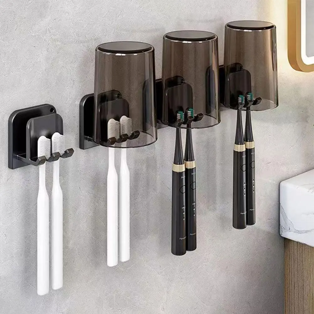 Giá Để Bàn Chải Đánh Răng, Móc Treo, Chất Kết Dính, Chống Bụi, Tường Hút, Không Cần Đục Lỗ, Đa Năng, Thích Hợp Cho Phòng Tắm