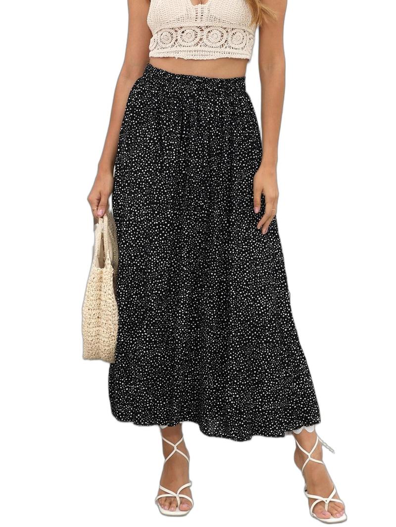 Product Introduction of Women's All Over Print Skirt, Casual Fashion A Line Skirt for Daily Wear, Ladies Bottoms for Summer 6