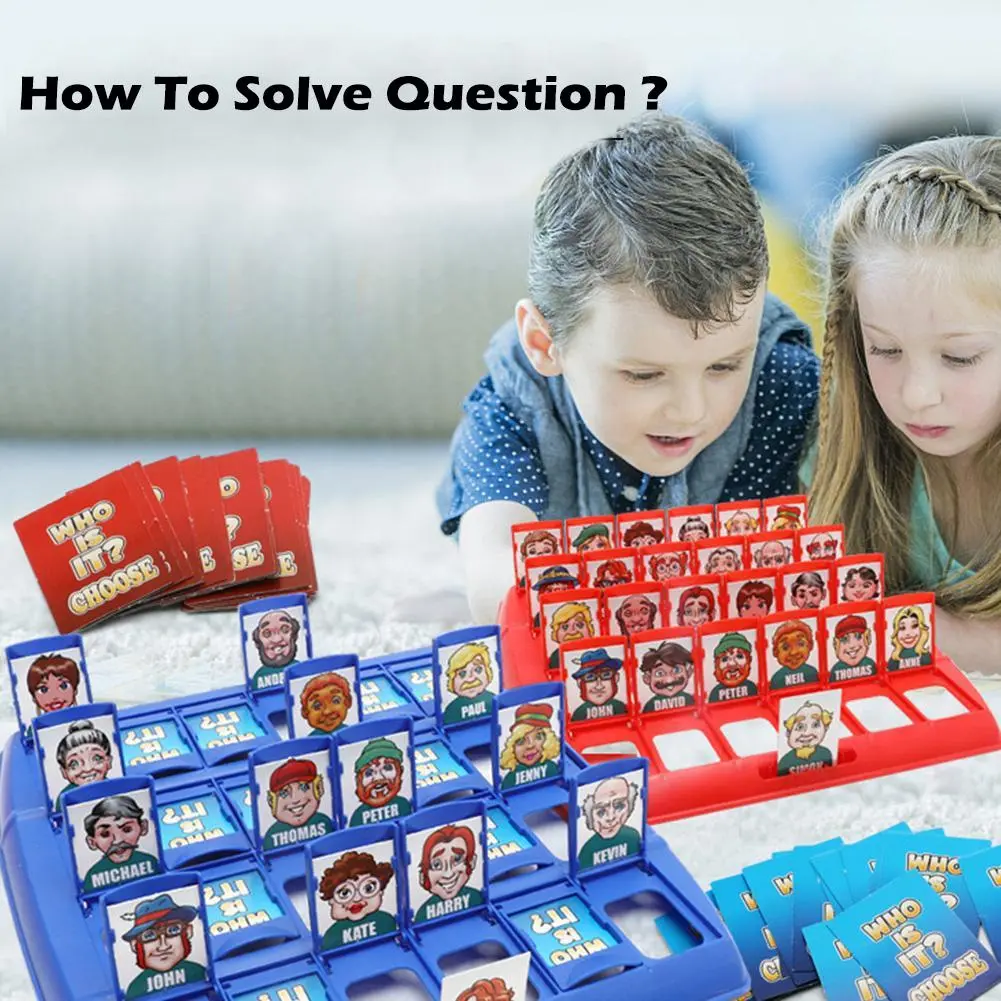 Who Is It Classic Funny Board Game For Kids And Children Classic Board Game Funny Guessing Games Funny Toys