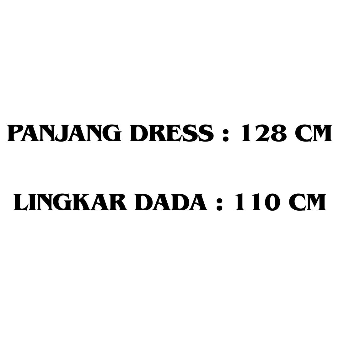 GLAMO.ID - Idulia 68 Dress Maxi Wanita / Gamis Muslimah Lengan Panjang Lengan Balon TB 155CM PB 128CM LD 110CM 06.574