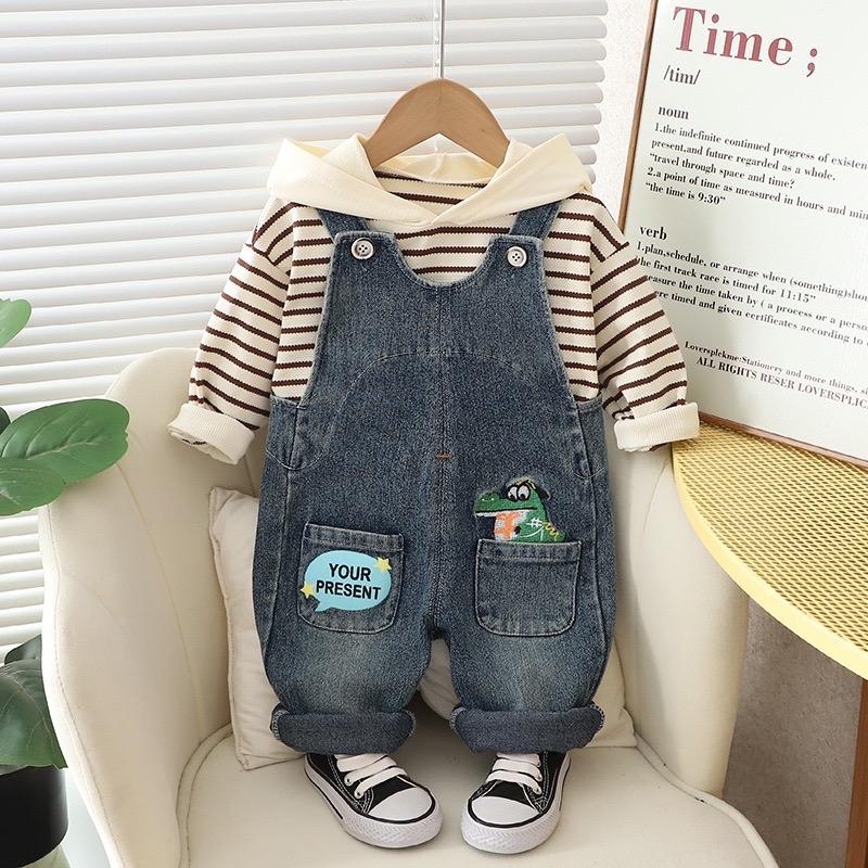 Product Introduction of Yếm jean chú cas sấu xanh Cho Bé 3