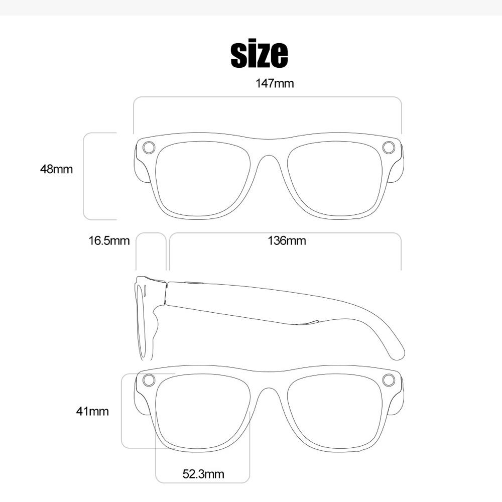 AI Translate Smart Glasses HD Camera Take Photo Record Video Bluetooth Call Music Stereo Mic Touch Sports Sunglasses Women Men - Image 2