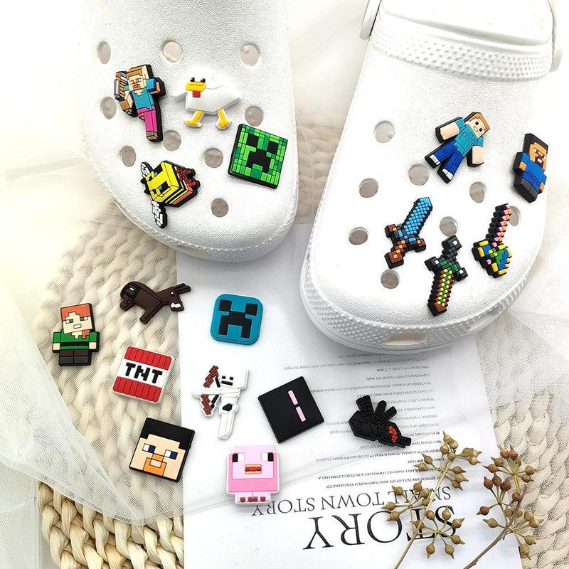 Trò Chơi Hàng Đầu Cho Trẻ Em 1 Chiếc Trang Trí Giày Quyến Rũ Steve PVC Graden Phụ Kiện Khóa Phù Hợp Với Crocs Jibbitz Quà Tặng Tiệc Tùng Cho Bé Gái Phụ Kiện Tự Làm Cho Bữa Tiệc Trẻ Em