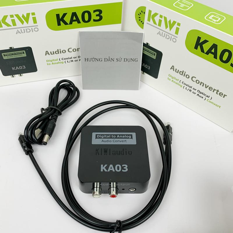 Bộ Cổng Quang Kiwi KA03 , bộ quang học , chuyển đổi âm thanh từ tivi ra âm ly , loa Phụ Kiện