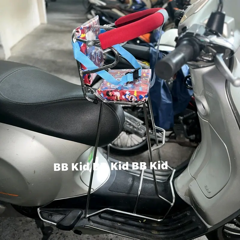Ghế tựa vòng inox Chân Dài xe Tay ga cho bé 7th-2 tuổi 6