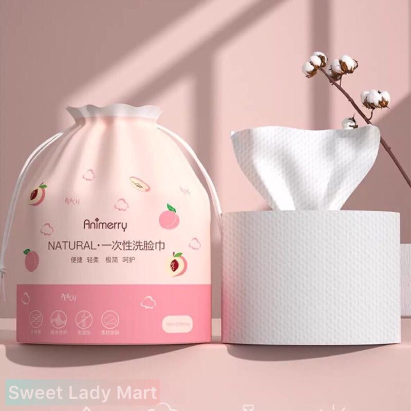 2 Cuộn Khăn Mặt Khô Animerry Khăn Giấy Lau Đa Năng Dùng 1 Lần Lau Khô Lau Ướt