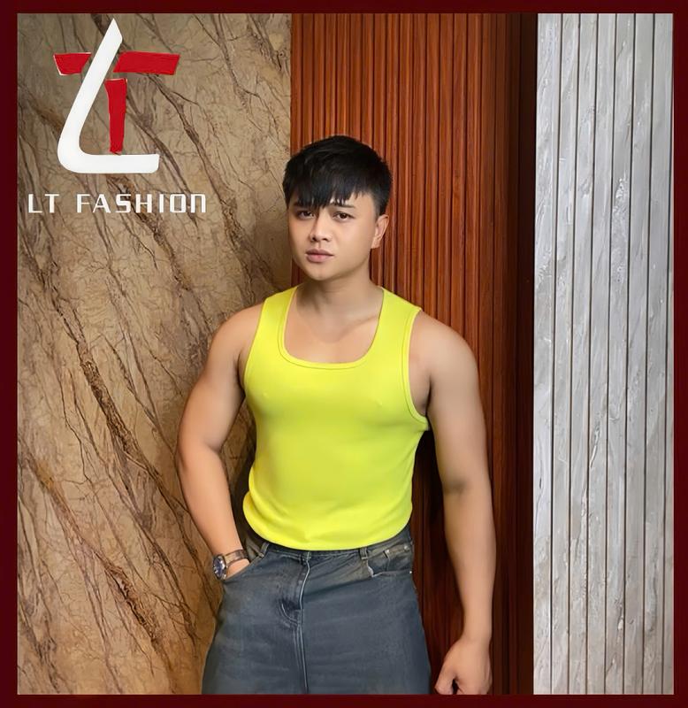 Áo ba lổ tanktop nam cổ vuông cotton gân dày thiết kế ôm body tôn dáng gymmer Menswear 5