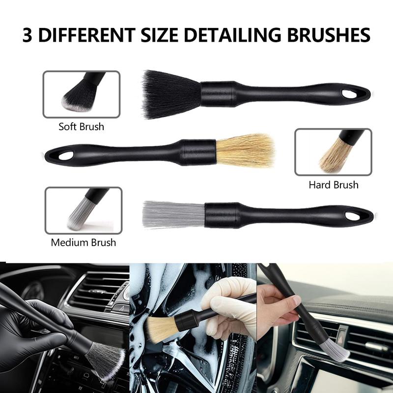 Car Cleaning Brush Set, Car Detailing Brush Set, Car Interior Cleaning Brush, Multifunctional Car Cleaning Tool for Car Interior & Exterior 2