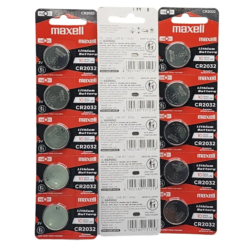 Maxell Lithium CR2032 Japan - Battery for JJC Remote BTR - Hygrometer 1
