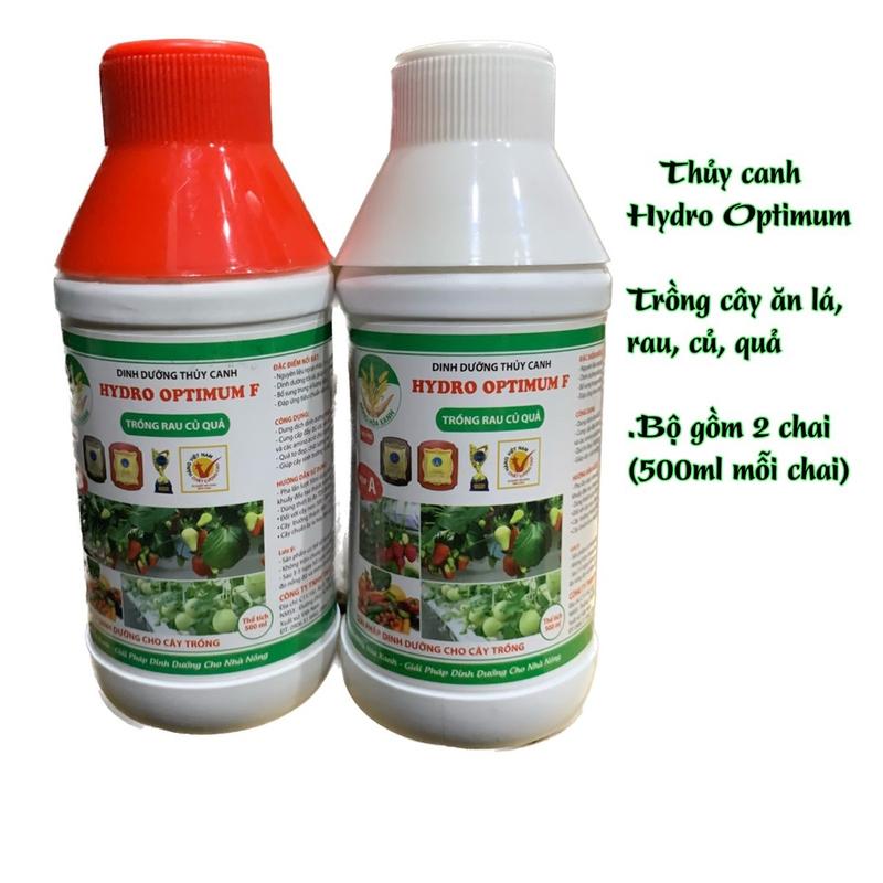  Bộ 2 Chai Dinh Dưỡng Trồng Rau Thủy Canh HYDRO OPTIMUM 500ml Mỗi Chai 