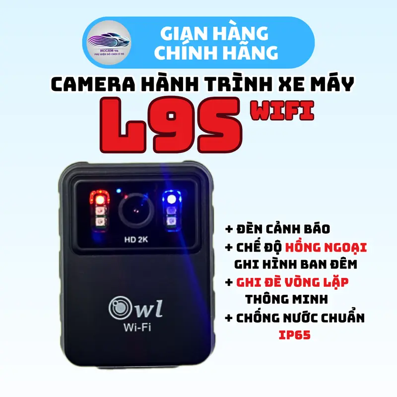 (HOT) Camera hành trình xe máy L9S Wifi - Ghi hình 1080FHD/2K, Pin 2000mAh, Quay liên tục 4.5-5h, Chống nước IP65, Thiết kế siêu bền, Phụ kiện xe máy/đi phượt/dash cam 1