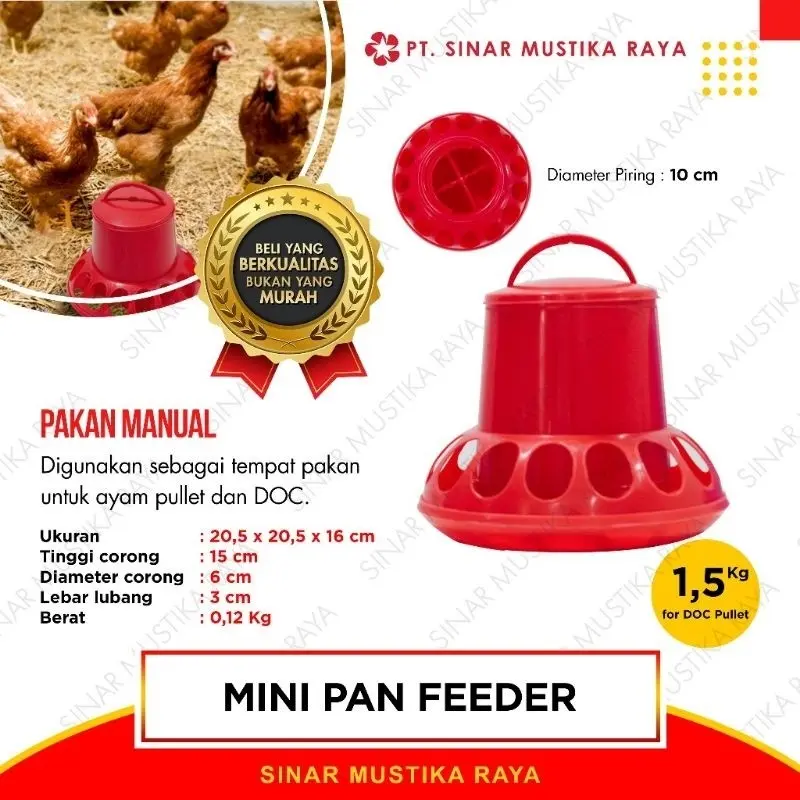 TEMPAT PAKAN FAN FEEDER ORI 1.5KG TEMPAT MAKAN AYAM PUYIUH MERPATI UNGGAS OTOMATIS