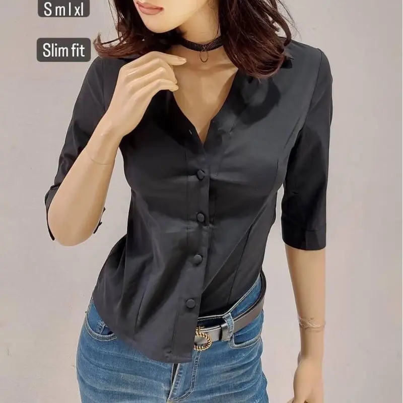 Kemeja Pendek 3/4 Slim Fit Big Mango 1